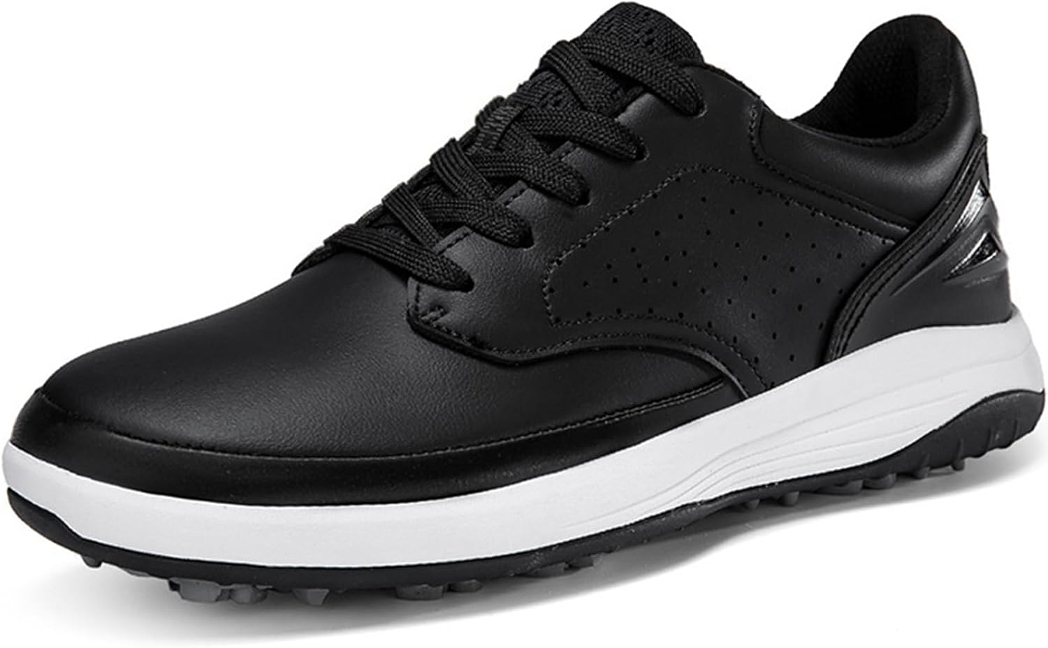 Waterproof Golf Shoes Men's Four Seasons All Weather Spiked Golf Shoes Classic Non-Slip Lace-up Professional_vogvips.com