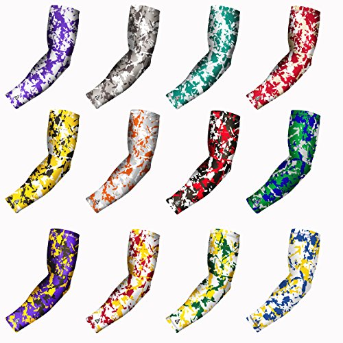 Compression Arm Sleeve (1 piece) Camo ( Flake ) Anti Slip Pro-Fit design-