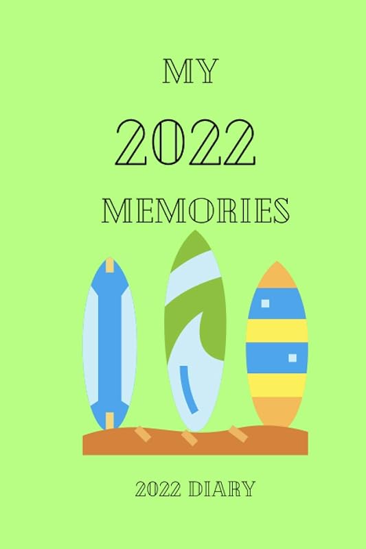 2022 Diary: Surfboards Edition, 2022 Journal from January to December, 365 lined dated pages, 6 x 9 inches, paperback by Lacey and Leger