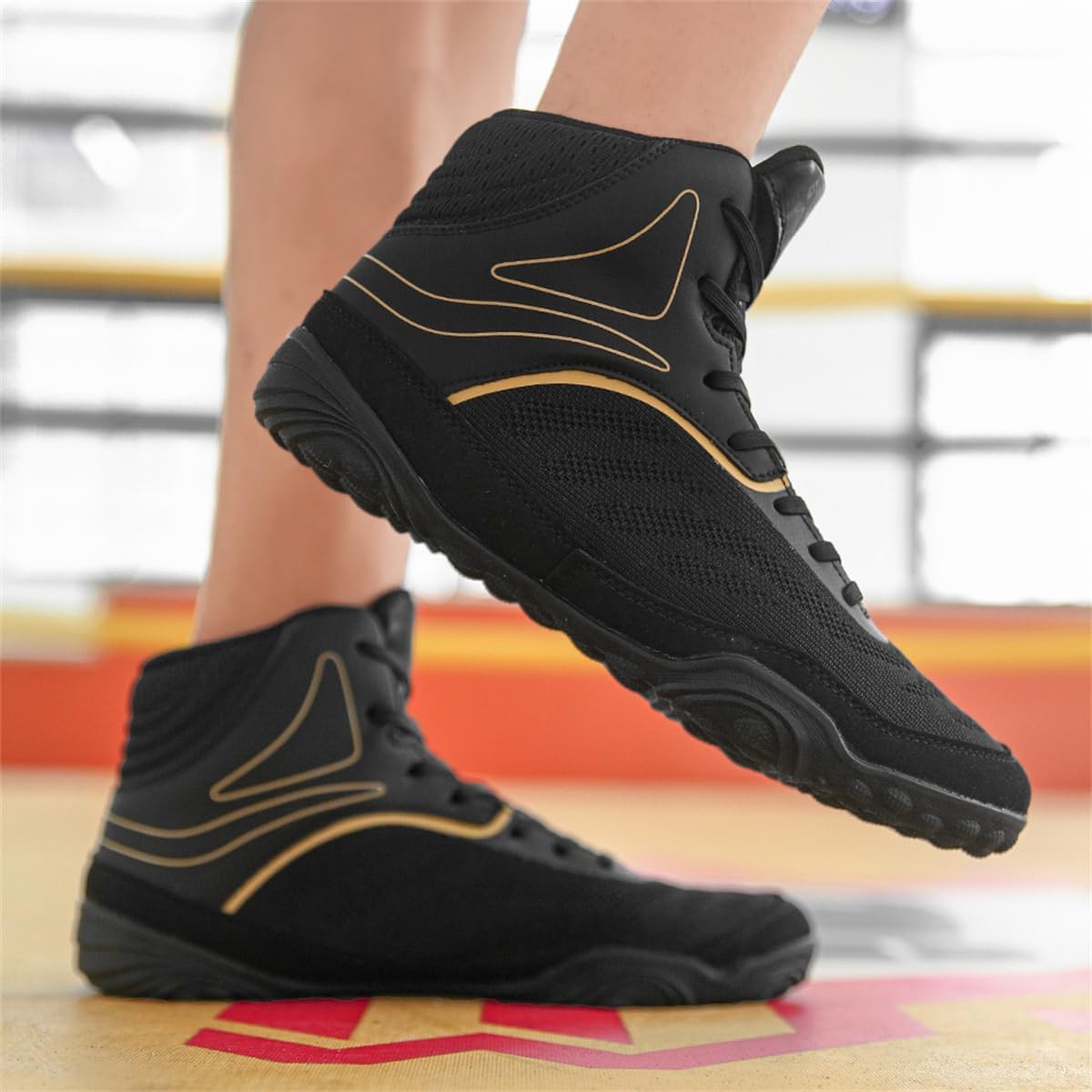 Unisex's Boxing Shoes Boxing Wrestling Footwear Breathable Comfort Breathable Kickboxing Boots Non-Slip Youth Sports Trainers_vogvips.com