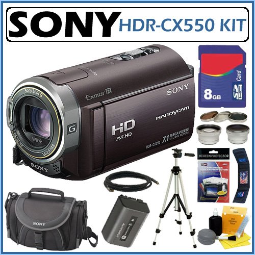 Sony HDRCX550/V 64GB Flash Memory High Definition Handycam Camcorder