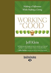Working for Good: Making a Difference While Making a Living by Jeff Klein