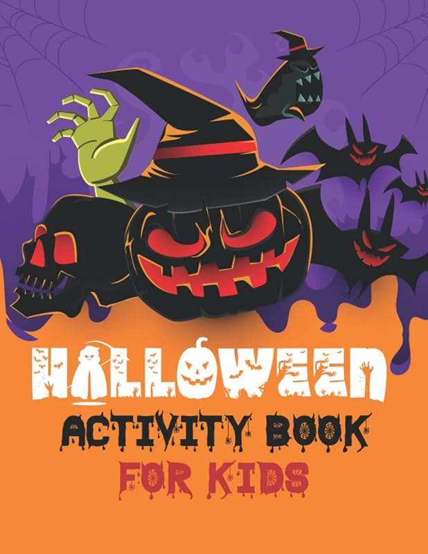 Halloween Activity Book for Kids: Coloring, Dot to Dot, Spooky Word Search, Mazes, and More for Ages 4-8 ( 50+ Halloween Theme Activity Pages) by Starburst Books