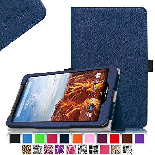 Fintie Verizon Ellipsis 8 Case - Slim Fit Premium Vegan Leather Cover for Verizon Ellipsis 8 4G LTE Tablet, Compatible With Verizon Ellipsis Kids, Navy