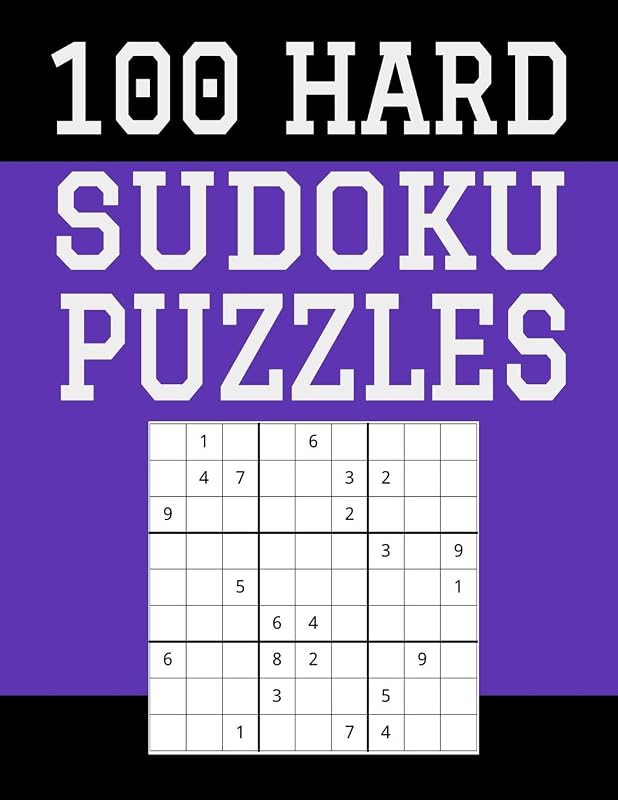 100 Hard Sudoku Puzzles: Hours of Fun For All Ages, 126 Pages, Soft Matte Cover, 8.5 x 11 by Edwin Puzzles