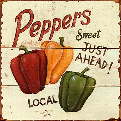Barnyard Designs Sweet Peppers Ahead Retro Vintage Tin Bar Sign Country Home Decor 11