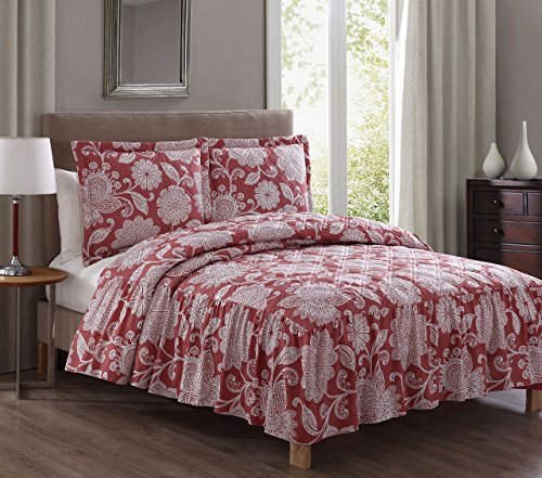 Algopix Similar Product 16 - KingLinen Selena Coral Bedspread Set