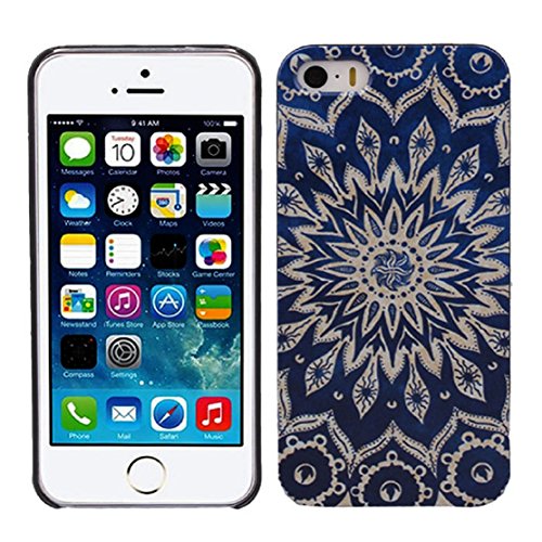 Doinshop (TM) Cute Fashion Blue Aztec Tribal Pattern Hard Skin Case Cover for iPhone 5 5S 5G