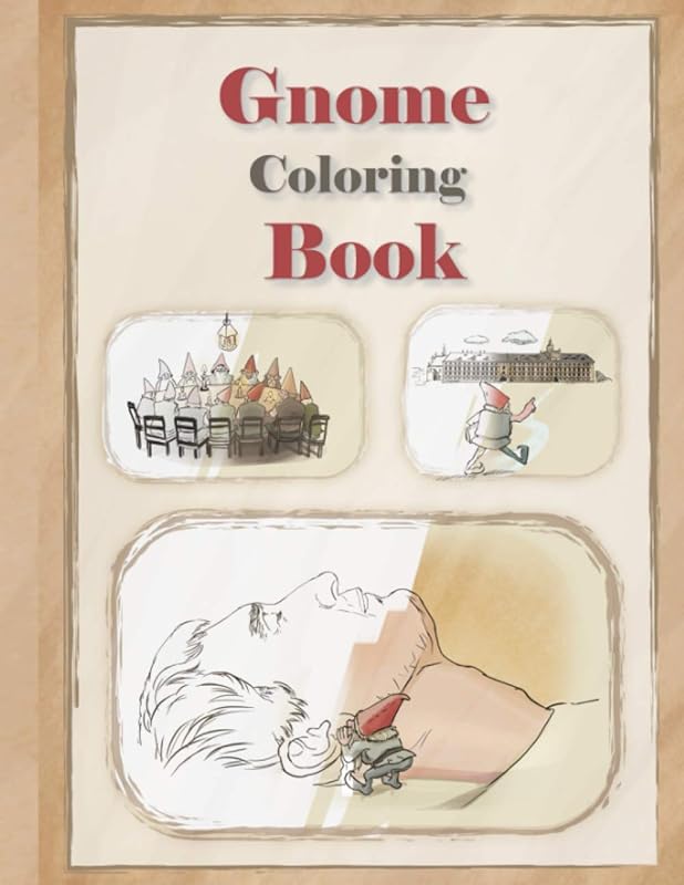 Gnome Coloring Book: Use your imagination to complete dwarf sketch and color it (Handwriting sketch coloring book) by Bajamy Design