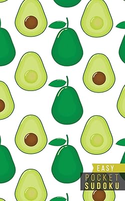 Pocket Sudoku Easy: 158 Easy Sudoku Puzzles | Pocket Sudoku Puzzle Books | Large Print Sudoku Puzzle Books For Adults | Sudoku For Seniors | Travel Size | Vegan Avocados