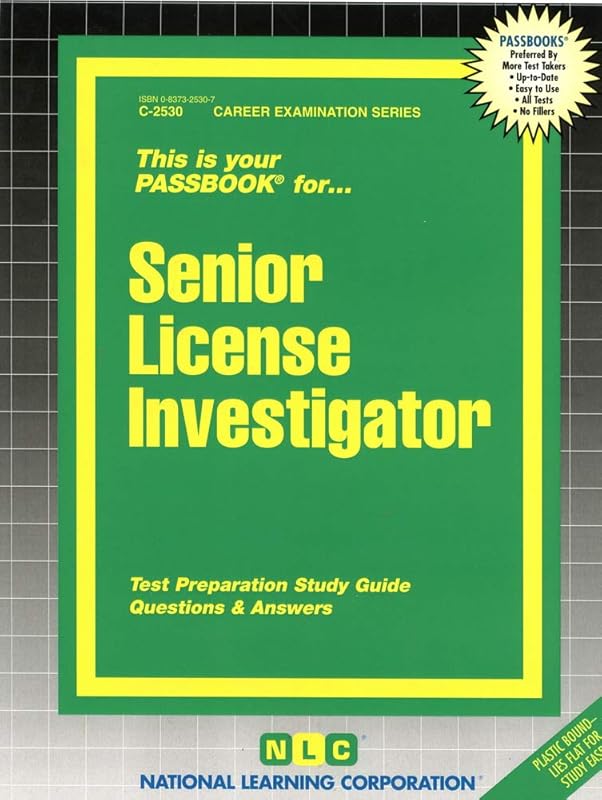 Senior License Investigator (Career Examination Series) by National Learning Corporation