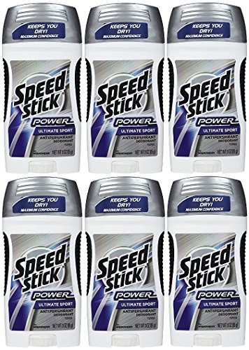 Speed Stick Power Gel Antiperspirant/Deodorant, Ultimate Sport, 3 Ounce (Pack of 6)
