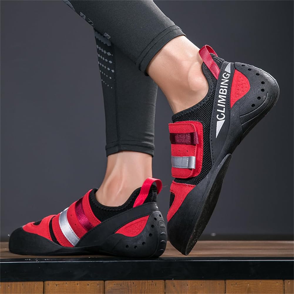 Rock Climbing Shoes For Women, Non-Slip Indoor Training Footwear Lightweight Breathable Biking Beginners Bouldering Sneakers_vogvips.com