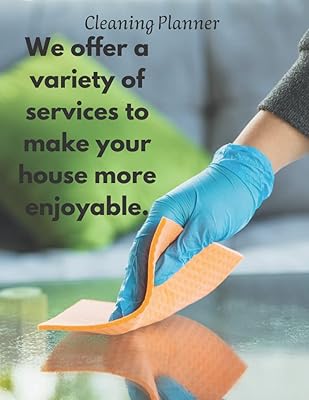 cleaning planner: We offer a variety of services to make your house more enjoyable cleaning planner 8.5 x 11 in 80 pages