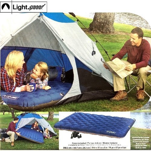 Lightspeed Outdoors 2Person PVCFree Air Bed with Battery Operated