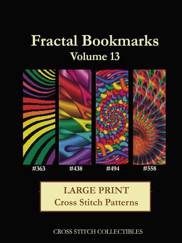 Fractal Bookmarks Vol. 13: Large Print cross stitch patterns by Cross Stitch Collectibles