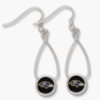 Baltimore Ravens Official NFL 2 inch long Earrings by Wincraft