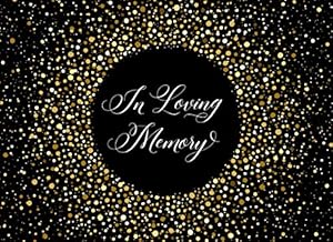 In Loving Memory: Gold Sparkle Memorial Service Guest Book