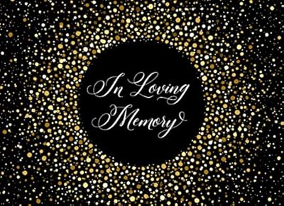 In Loving Memory: Gold Sparkle Memorial Service Guest Book