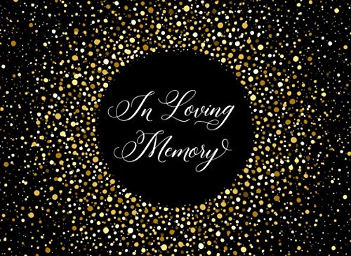 In Loving Memory: Gold Sparkle Memorial Service Guest Book by Splendid Paper Co