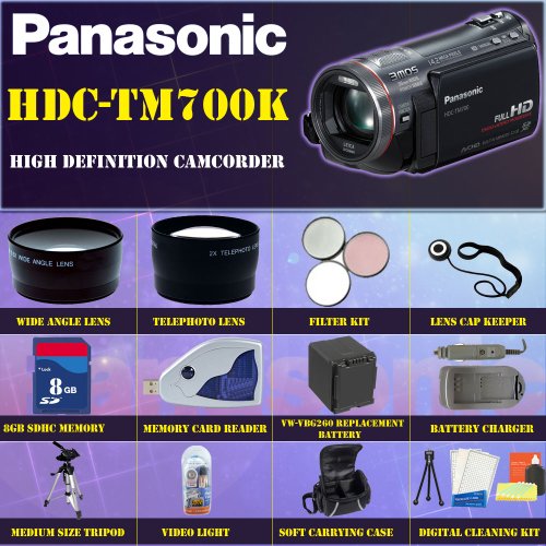 Panasonic HDCTM700K High Definition Camcorder + Wide Angle Lens
