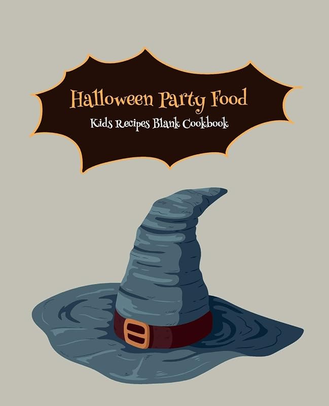 Halloween Party Food Kids Recipes Blank Cookbook: Cute Cookbook Templates for Girls Boys - Unique Gift Idea with Pretty Halloween Pattern by Happy Kids Publishing