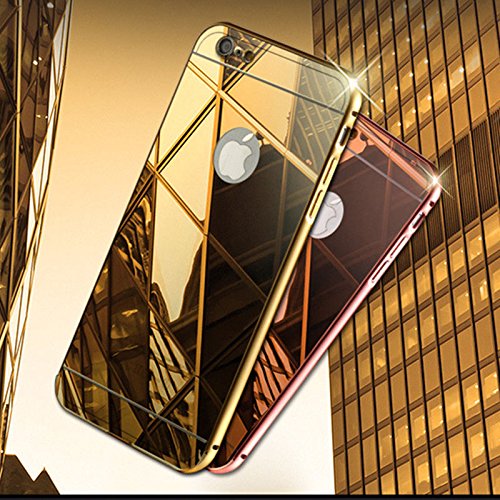 For Apple iPhone 6 / 6s Plus Luxury Air Aluminum Ultra-thin Mirror Metal bumper Case Cover for Apple iPhone 6 / 6s Plus 5.5 inch (Rose gold)