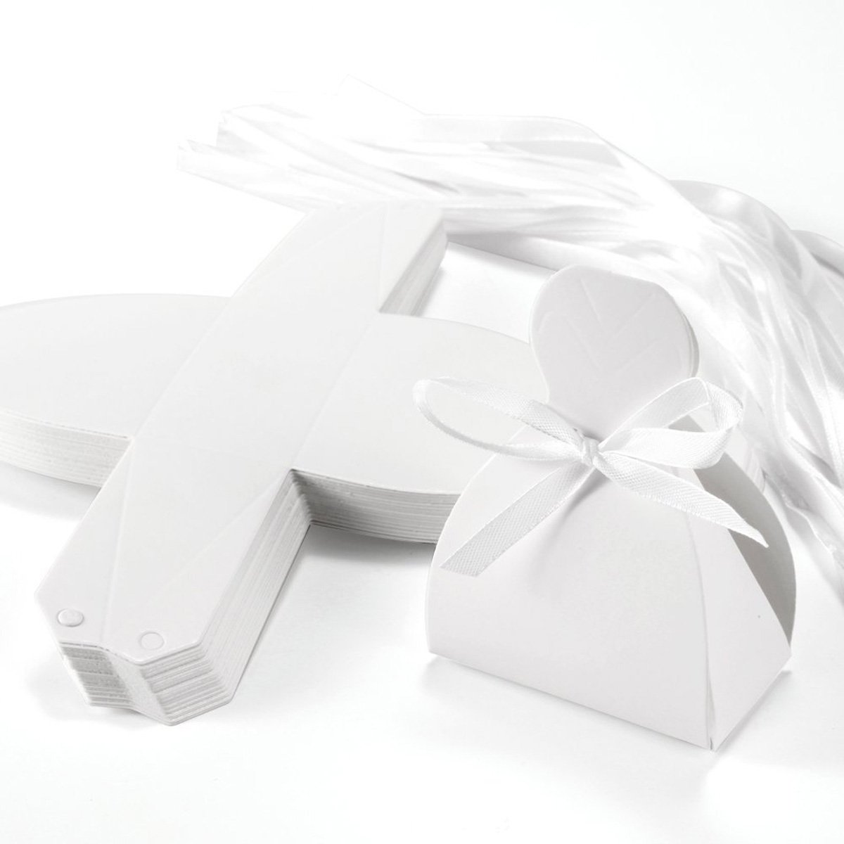 

Tinksky 30 Pairs of Novelty Groom Tuxedo Bridal Dress Shaped Wedding Party Favor Boxes Candy Boxes
