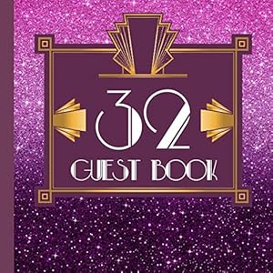 32 Guest Book: Purple Guest Book Includes Gift Tracker and Picture Pages to Create a Lasting Keepsake to Treasure Forever