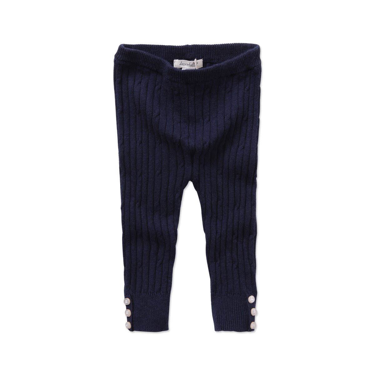 

Kids N Color Baby Navy Knit Pants with Cable Design