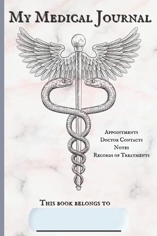 My Medical Journal: Appointments doctor contacts notes records of treatments by Foxe Pubs