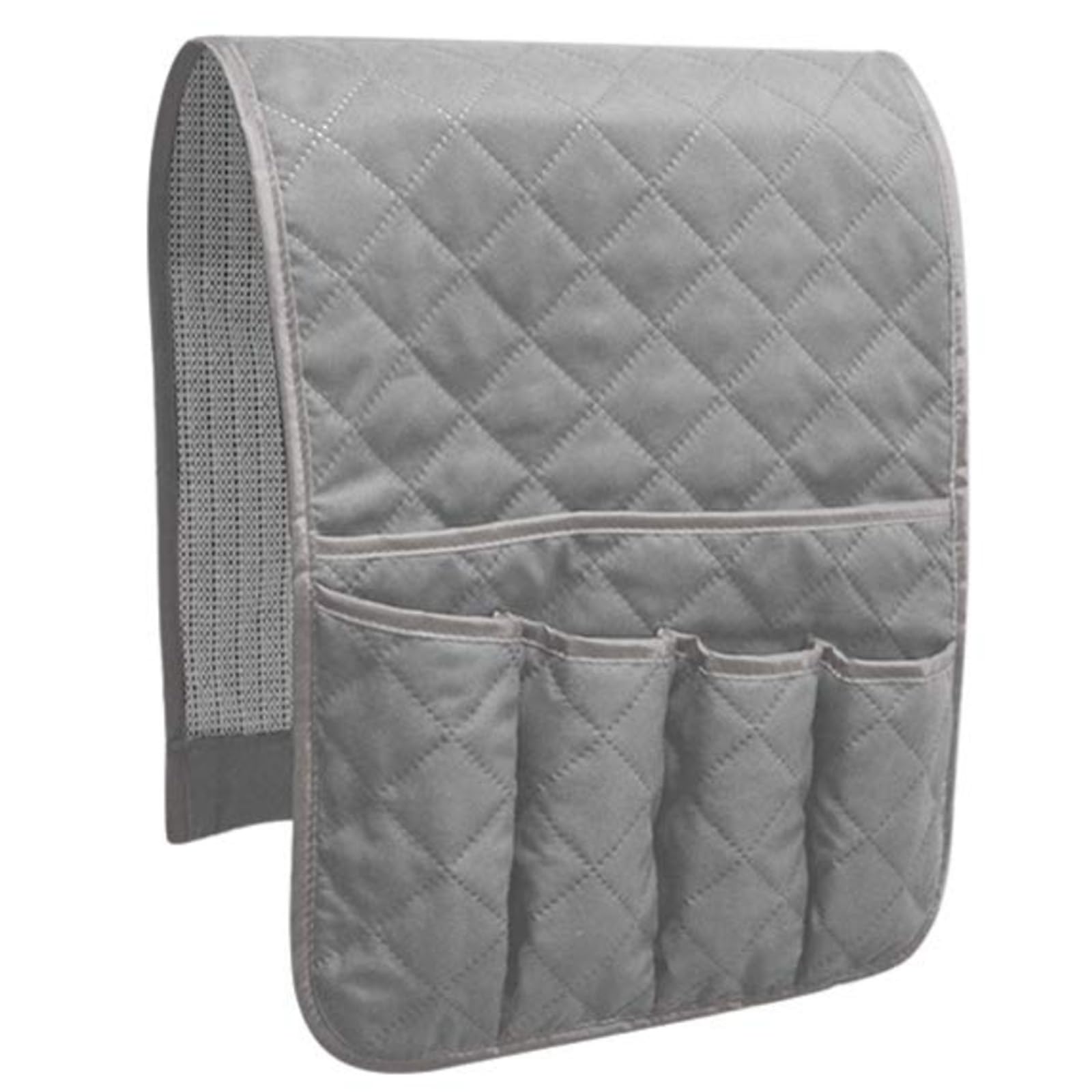 ZKOO Sofa Armrest Organizer, Couch Armset Non-Slip Organizer Suitable of Reclining Couch, Sofa Armrest Caddy with 5 Pockets for Magazine, Phone, iPad, TV Remote Control (Grey)