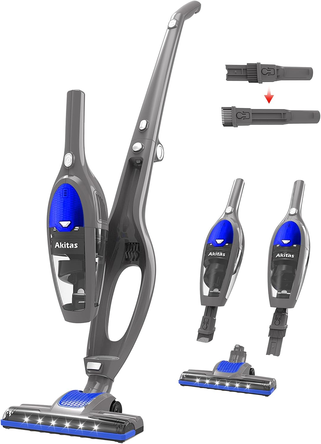 Akitas U10 Cordless Vacuum Cleaner – 2-in-1 Stick & Handheld Design With Auto-Charging Docking Station, Lightweight 2.4kg， Fordable Design_voghion.com