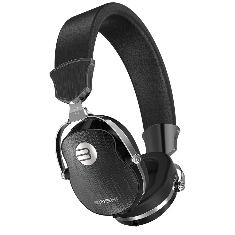 

BINSHI BS-X6 Professional Hi-Fi Over-ear Guitar Style Premium DJ Folding Headphones with Detachable Cable(Black)