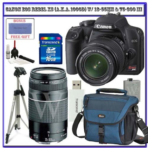 Black Friday Canon EOS Rebel XS (a.k.a. 1000D) SLR Digital Camera Kit