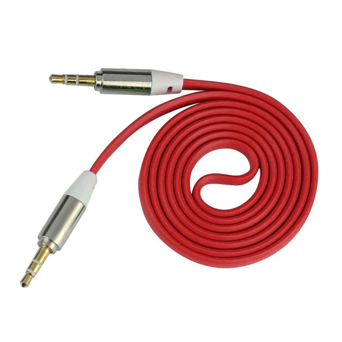 

Bessky(TM) 2014 Hot 3.5mm Stereo Auxiliary Cable Male to Male Flat Audio Music Aux Cord Red