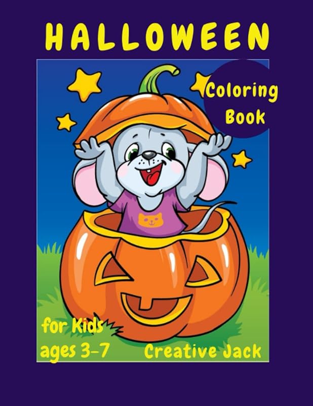 Halloween Coloring Book: for Kids ages 3-7 by Creative Jack