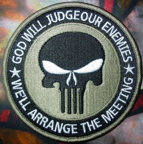 Velcro Camo Green Punisher ODA Navy Patch 3.5 Inches