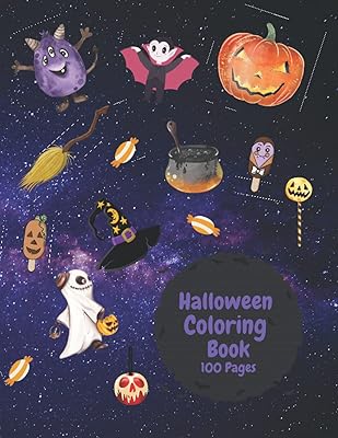Halloween Coloring book: 100 pages