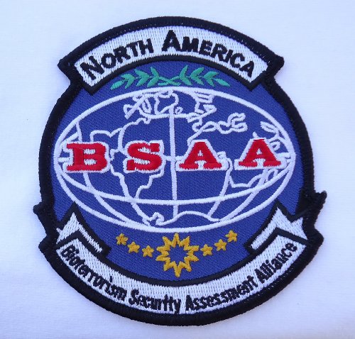 Resident Evil North America BSAA [Red Letters] Logo Embroidered Patch 4 Inches