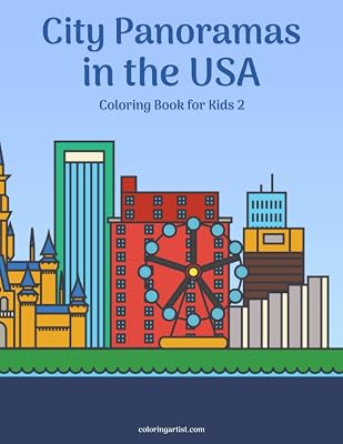 City Panoramas in the USA Coloring Book for Kids 2