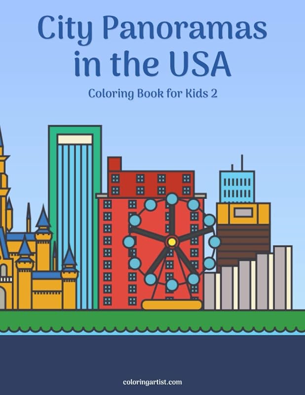 City Panoramas in the USA Coloring Book for Kids 2 by Nick Snels
