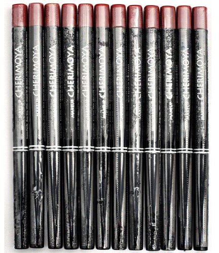 Makeup Cherimoya Retractable Waterproof Lip & Eye Liner Pencil Built In Sharpener 12 Pieces