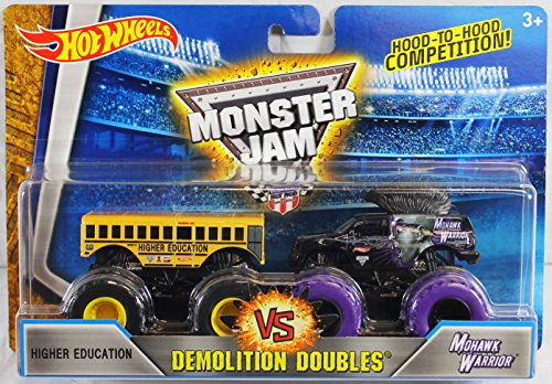 2016 Hot Wheels Monster Jam Demolition Doubles - Higher Education vs. Mohwak Warrior 1:64 Scale