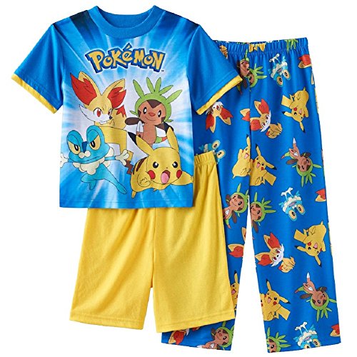 Pokemon Boys' 3 Piece Pokeball Monsters Pajama Set