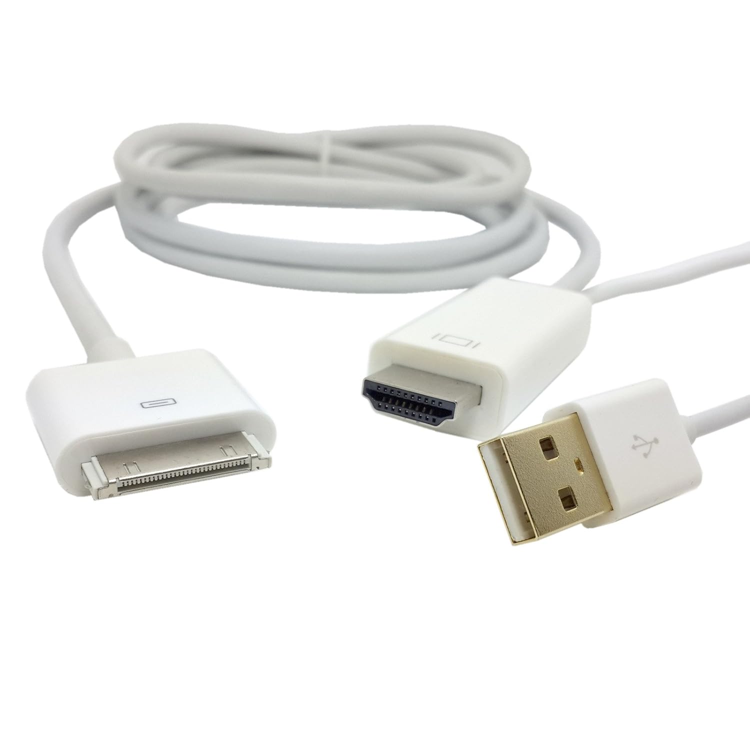 

CY 6ft Apple Ipad 3 Iphone4 4s to HDMI 1.8m Video Audio Cable HDTV with USB Power