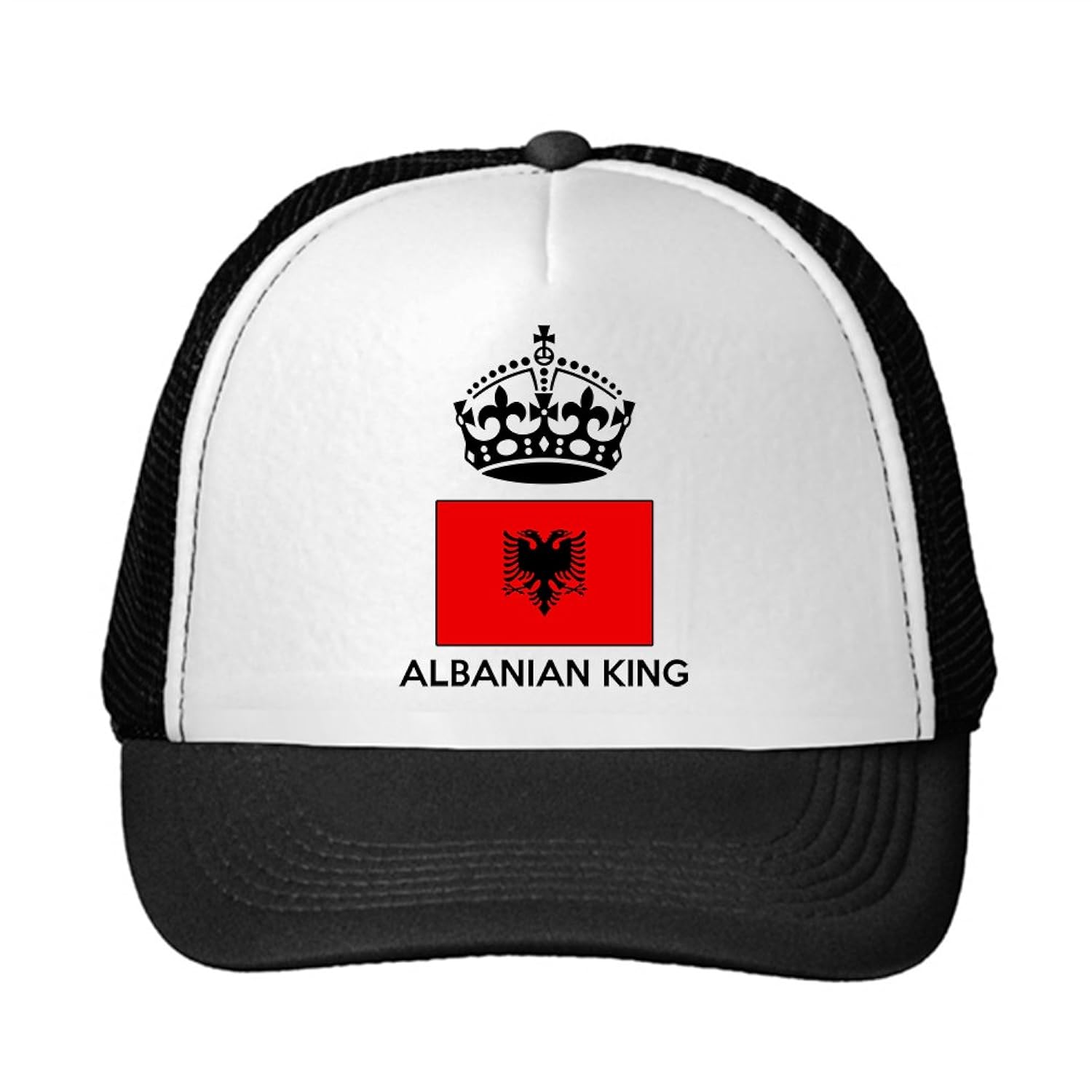 

ALBANIAN KING Flag Country Adjustable Trucker Hat Cap