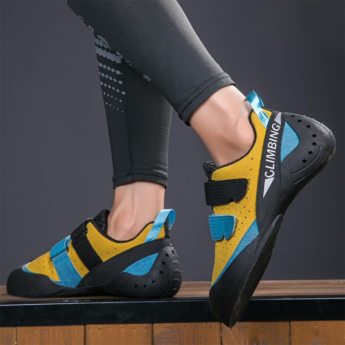 Kids Teenagers Beginner Rock Climbing Shoes For Sport & Gym, Ladies Lightweight Breathable Mesh Indoor Bouldering Shoes_vogvips.com