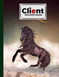 Client Record Book: Premium Horse Cover Client Record Book, Client Data Organizer Log Book, 120 Pages, Size 8.5" x 11" Design by Annelies Rose by Annelies Rose