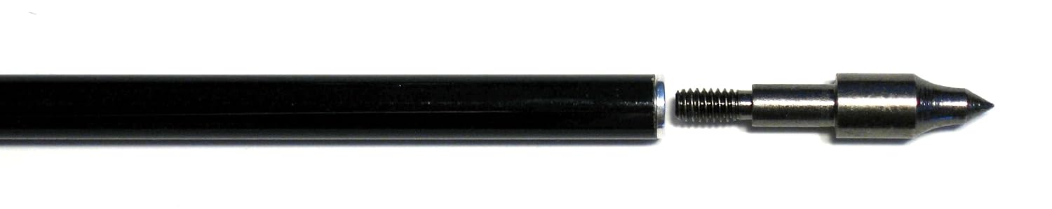 

Shiny Black® TigerStreak 26" Premium Fiberglass Hunting / Target Practice Arrows with Replaceable Screw-In Stainless Steel Field Point (1 Dozen)